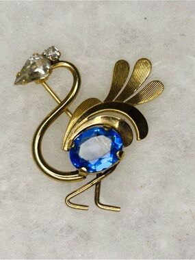 Vintage Mid-Century Modern Stylized Bird Brooch (1958-63)